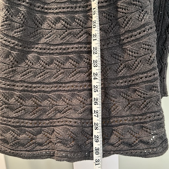 CAbi Circle Sweater Style 720 Dark Gray Size Small 2 in 1 sweater - Picture 3 of 9